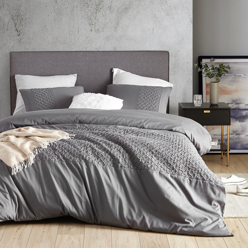 Winston Porter Cirrus Grey Oversized Duvet Cover